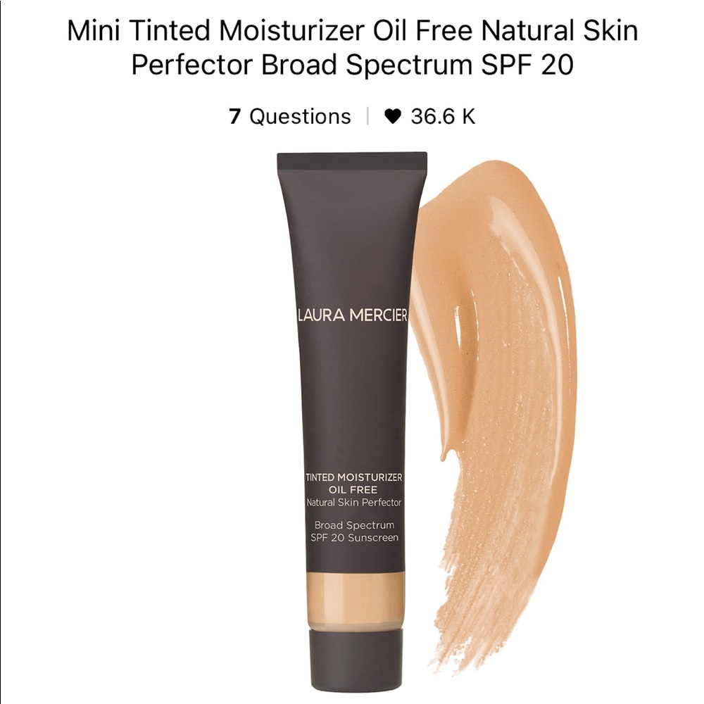 Laura Mercier Mini Tinted Moisturizer Oil Free Shade 2C1 BLUSH, SPF 20 sunscreen